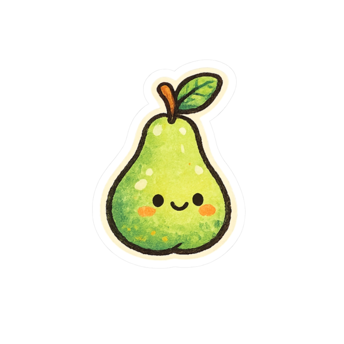 Good Luck Pear Fertility Sticker — Cute Kiss-Cut Sticker for Pregnancy, Fertility & Encouragement