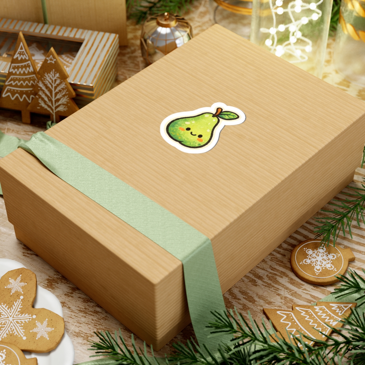 Good Luck Pear Fertility Sticker — Cute Kiss-Cut Sticker for Pregnancy, Fertility & Encouragement - Image 3