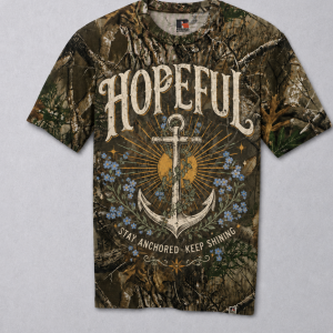 Hopeful Anchor T-Shirt — Nautical Vintage Floral Tee